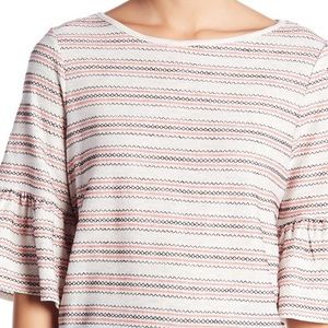 NWT MAX STUDIO Topstitched Bell Sleeve Shirt